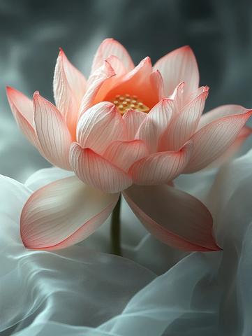 粉莲白丝风中飘