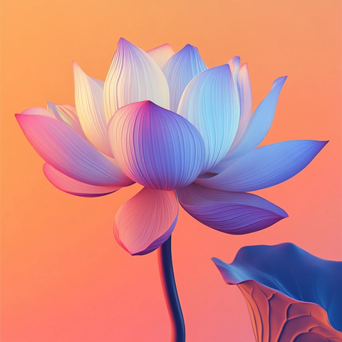 莲花背景像素风格艺术