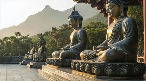 户外群佛像雕塑景观