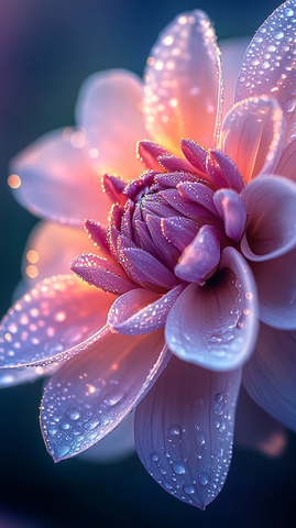 白色紫色花朵细腻纹理