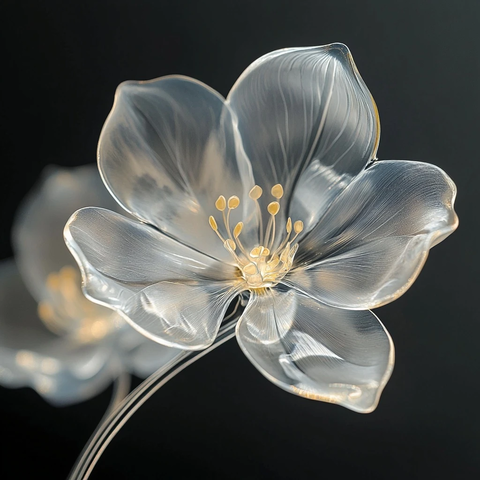 玻璃花细节特写