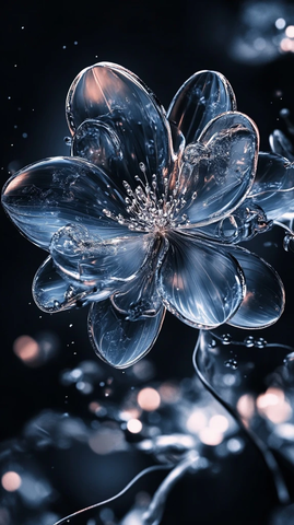 玻璃花装饰细节展示