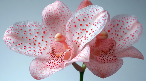 白粉兰花豹纹背景