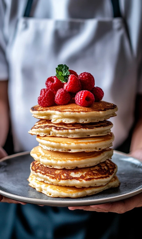 厨师平衡叠放盘子