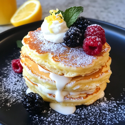 柠檬马斯卡彭舒芙蕾松饼