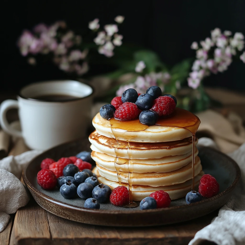 早餐搭配咖啡与浆果