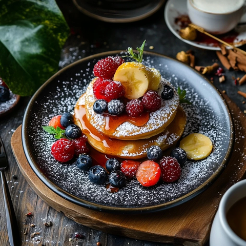 奢华咖啡馆美食实拍
