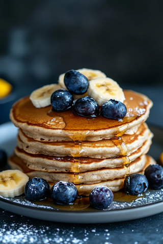 香蕉蓝莓燕麦奶香煎饼