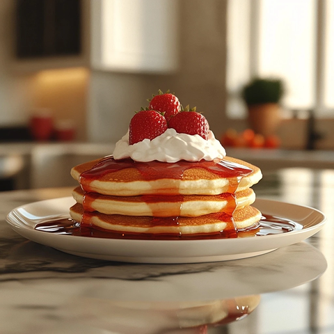 草莓酱奶油松饼厨房