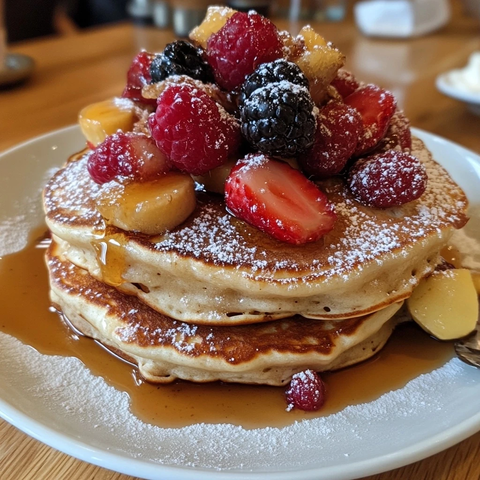 自制松软煎饼特写