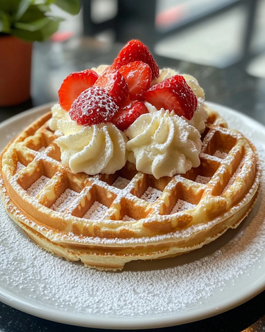 自制松软华夫饼与脆边派