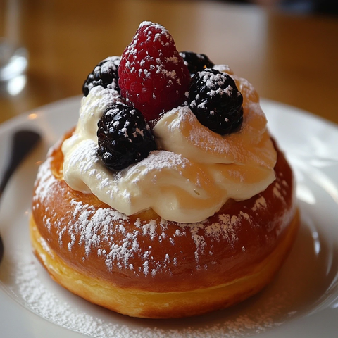 朗姆酒巴巴细节特写