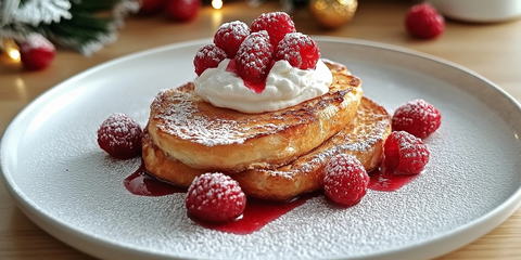 法式吐司配奶油莓果酱