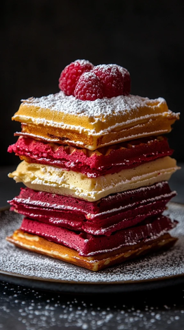 多层三角形彩色华夫饼