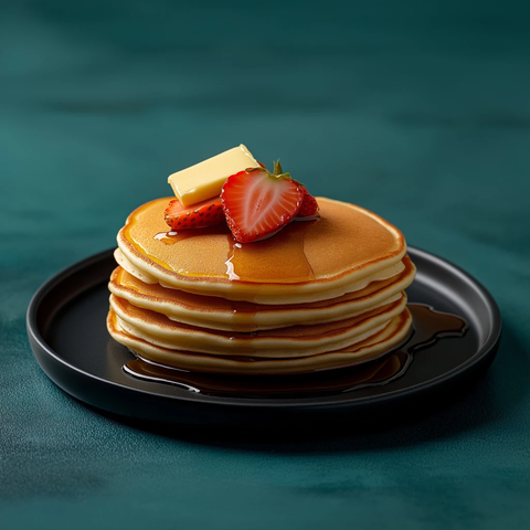 五层厚配草莓与融糖浆