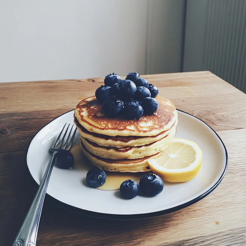 柠檬乳酪蓝莓煎饼