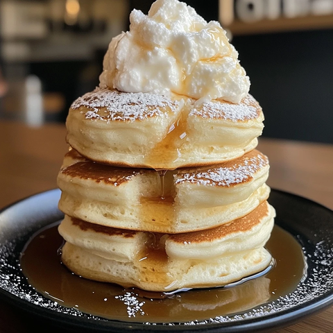 日式蓬松煎饼堆叠
