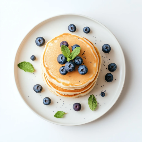 蓝莓薄荷煎饼堆叠