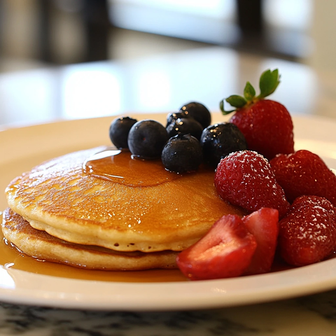 杏仁椰子粉酮配黄油水果