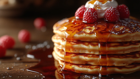 枫糖浆莓果奶油松饼