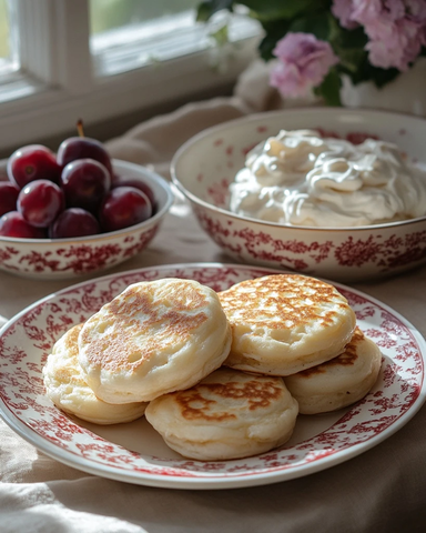 俄式薄饼与樱桃李子下午茶