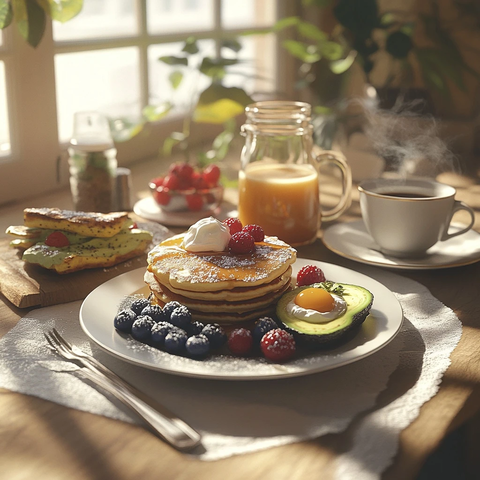 早午餐拼盘与咖啡