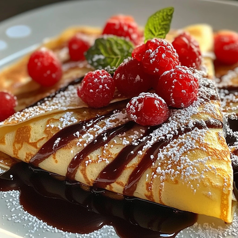 自制薄饼摆放精致