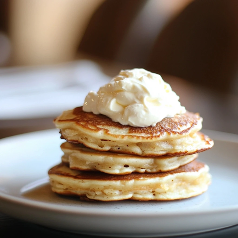 奶油奶酪点缀叠堆