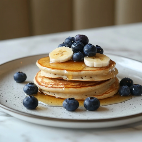 香蕉蓝莓蜂蜜松饼