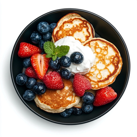 黑盘奶酪水果薄饼