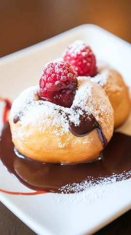 巧克力覆盆子豪华炸面包圈