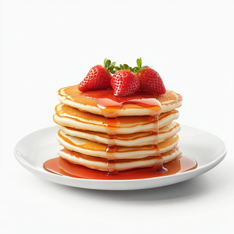 草莓糖浆堆叠特写