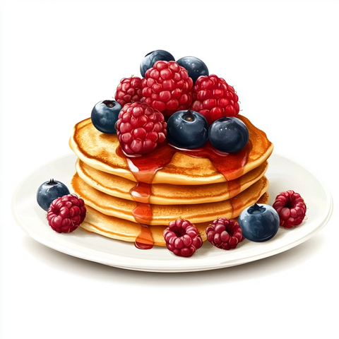 蓝莓草莓白背景