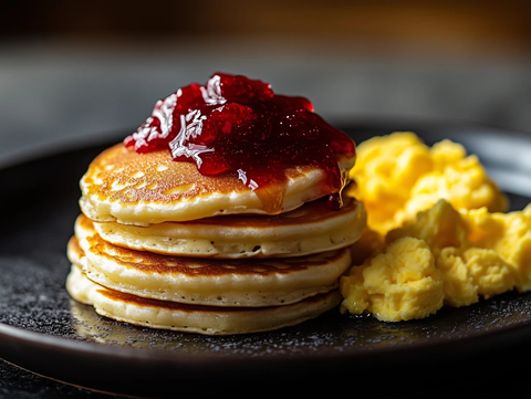 草莓酱迷你堆叠蛋黄