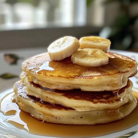 香蕉煎饼近距离特写