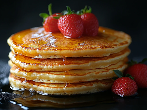 黑背景煎饼商业摄影