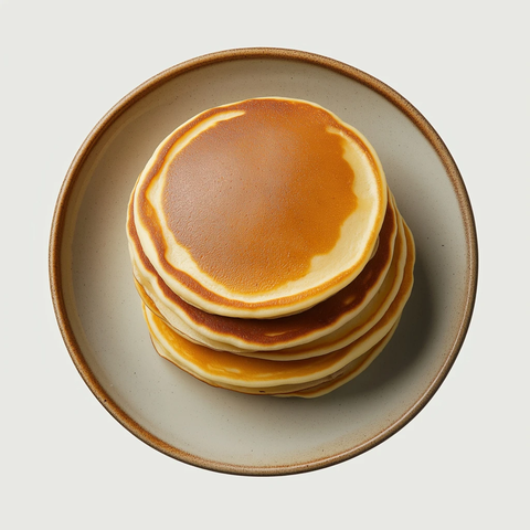 金色蓬松煎饼堆叠