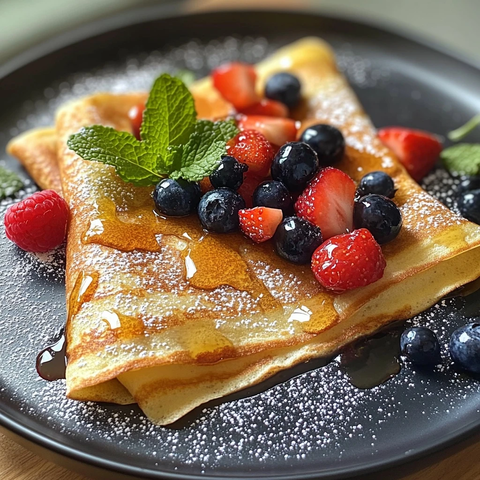 莓果蜂蜜可丽饼