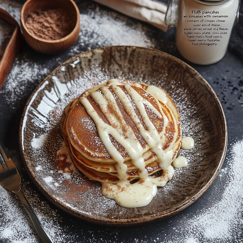 肉桂糖旋涡松饼配奶油芝士酱
