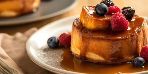 法式吐司配焦糖布丁