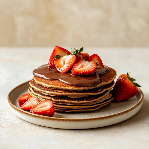 可可酱草莓薄饼