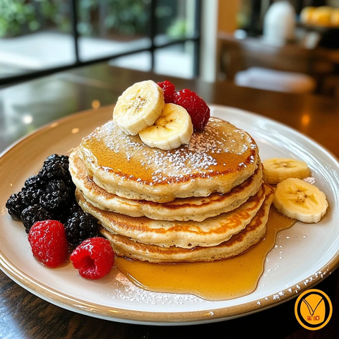 香蕉酸奶煎饼早餐