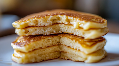 黄金煎饼堆叠展示