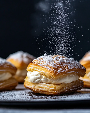 奶油馅卷筒酥皮卷包裹奶酪