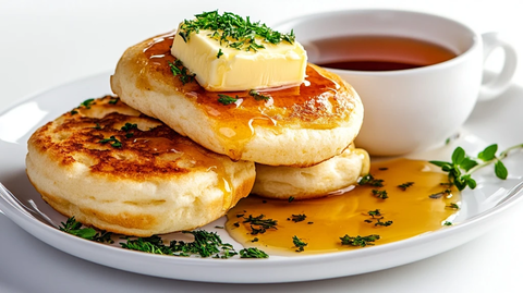 英式松饼配黄油果酱