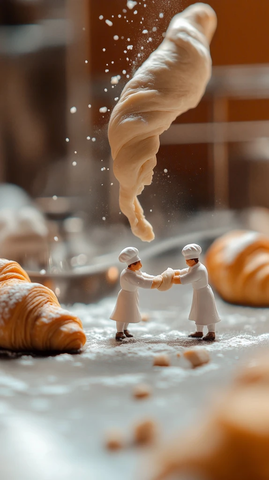 迷你厨师制作面包