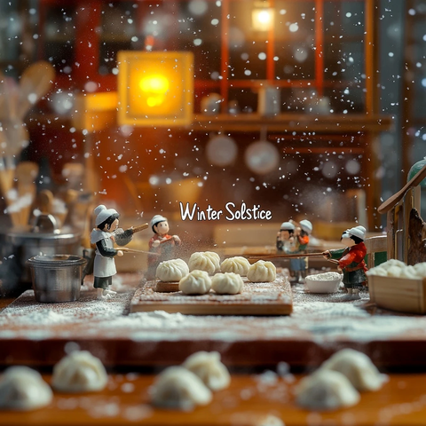 冬至节日饺子粽子制作