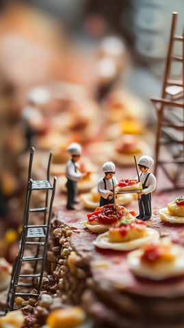 迷你厨师制作巨型曼蒂饺子