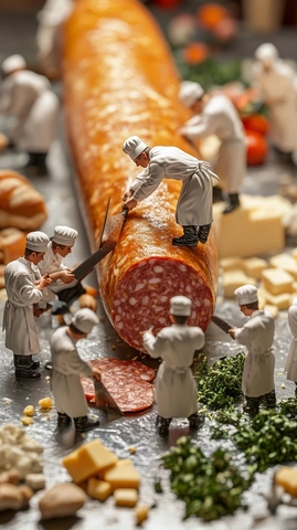 迷你厨师切片巨型香肠