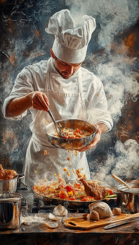 厨师获胜烹饪大赛